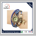 Women Ladies Leather Band Analog Butterfly Pendent Watch (DC-1373)